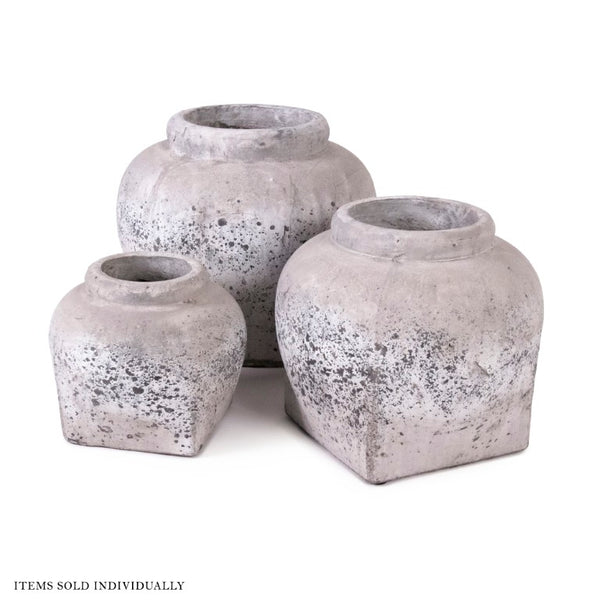 Zentique Jar Terracotta Decorative Jar 8.5"x7.5" — Handcrafted Rustic Ceramic Vase for Dried Botanicals & Storage 4982S A344