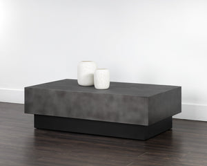 Sunpan Blakely Coffee Table - Bold Contemporary Design with Unique Handcrafted Details for Stylish Living Spaces Gunmetal