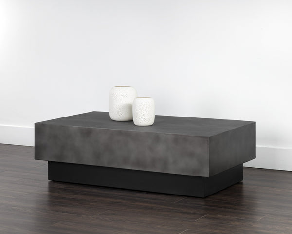 Sunpan Blakely Coffee Table - Bold Contemporary Design with Unique Handcrafted Details for Stylish Living Spaces Gunmetal