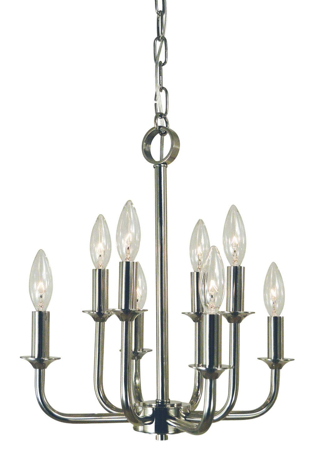 Framburg 8-light Chandelier In Elegant Design With Antique Appeal To Enhance Any Home Decor Style Polished Nickel Metal 4986 Pn