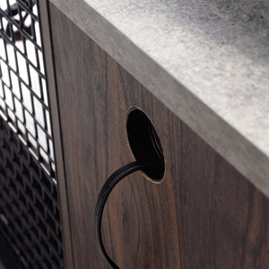 English Elm Credenza, Modern Brown Storage Solution For Tvs Up To 60", Stylish & Functional For Any Room B356P402736