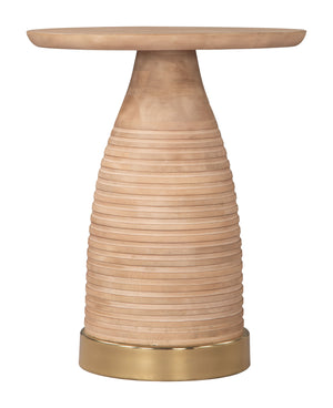 Zuo Modern Radiant Side Table Natural - Stylish Mango Wood & Iron Design For Modern Living Spaces & Decor Natural Solid Mango Wood,Iron 110625-zuo-modern