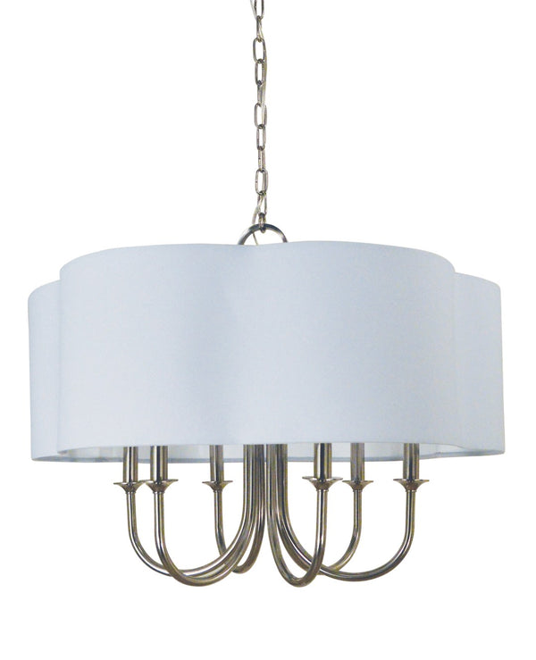 Framburg 6 Light Polished Nickel Desire Chandelier - Elegant Illumination For Any Room, Stylish Home Decor Addition Polished Nickel Metal 4990 Pn