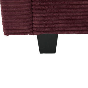 English Elm United L-Shaped Multifunctional Corduroy Sofa: 4-Seater With Usb Ports, Cup Holders & Storage Solutions W1568S00220-GIGA