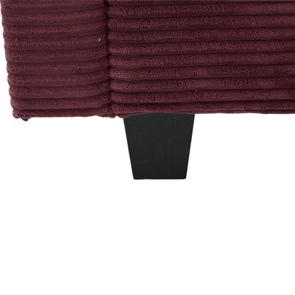 English Elm United L-Shaped Multifunctional Corduroy Sofa: 4-Seater With Usb Ports, Cup Holders & Storage Solutions W1568S00220-GIGA