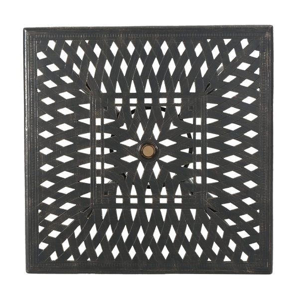 English Elm Christopher Knight Home® - AUSTIN 37" Square Table Copper Aluminum 37x37x30in Rust-Resistant Lightweight Outdoor Dining Table 60094.00SCOP