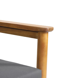 English Elm Christopher Knight Home® - GAVIN Acacia Club Chair Dark Grey with Water-Resistant Cushions, Slat Wood Design, 29"W x 27"D 67311.00DGRY