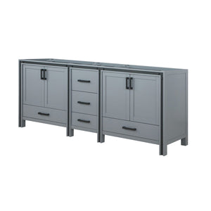 English Elm Dark Grey Double Bath Vanity - 84-Inch Spacious Design With Soft-Close Doors & Ample Storage Solutions B2731P260754