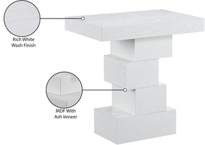 Westmount Off-White End Table 499White-ET Meridian Furniture