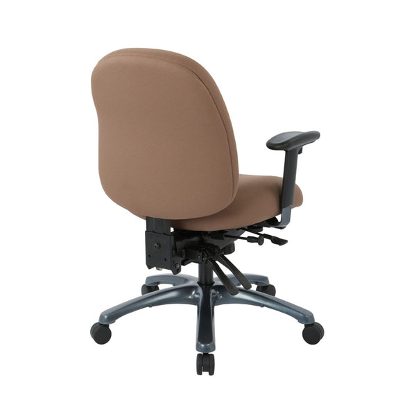 OSP Home Furnishings Multi-function Ergonomic Office Chair with Lumbar Support and Titanium Base Mid 8512-232