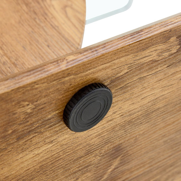 English Elm 1 Contemporary 5-Piece Dining Set With Glass Tabletop & Brown Fabric Chairs For Modern Spaces W1151S04023