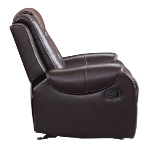 English Elm Modern Faux Leather Glider Recliner with Pocket Coil Support for Formal Living Rooms B011P228566