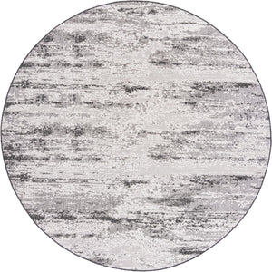 Unique Loom Outdoor Modern Cartago Machine Made Abstract Rug Charcoal, Ivory 10' 0" x 10' 0"