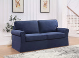 OSP Home Furnishings Ashton Slip Cover Sofa Navy