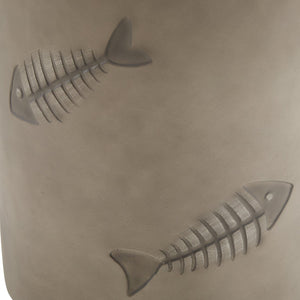 English Elm Christopher Knight Home® - 16'' MGO SIDE TABLE Fish Pattern Grey - Weatherproof Magnesium Oxide, 16" Round x 18" Tall, No Assembly N772P195843G