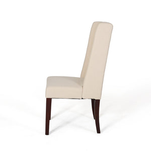 English Elm Dining Chair Set of Two Wingback Button Tufted High Back Birch Leg Upholstered 61539.00BGE