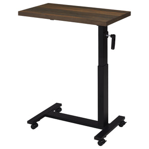 English Elm Geary Dark Pine Rolling C-Table with Hand Crank Height Adjust 27–39" Locking Casters for Laptop BreakfastGeary Dark Pine Rolling C-Table with Hand Crank Height Adjust 27–39" Locking Casters for Laptop Breakfast B062P375560