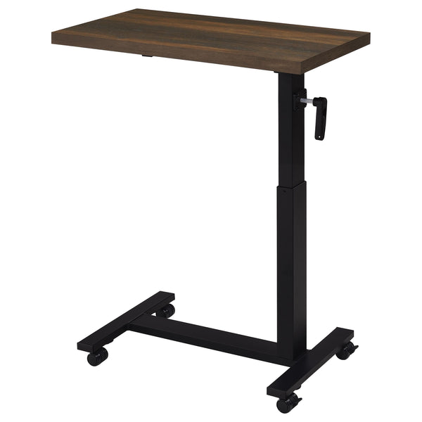 English Elm Geary Dark Pine Rolling C-Table with Hand Crank Height Adjust 27–39" Locking Casters for Laptop BreakfastGeary Dark Pine Rolling C-Table with Hand Crank Height Adjust 27–39" Locking Casters for Laptop Breakfast B062P375560
