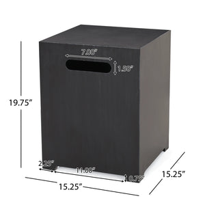 English Elm Christopher Knight Home® - Outdoor 50000 Btu Rectangular Iron Fire Pit - Modern, Stylish Heat Source For Patios & Gatherings 72396.00BLKBRS-50K_67760.00BLK