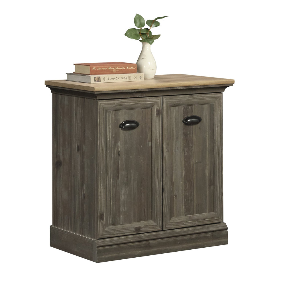 English Elm Utility Stand Brown Finish with Adjustable Shelf, Engineered Wood, Cord Management, Slim 34.4" L B356P367983