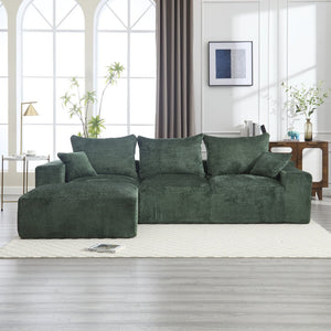 English Elm United Stylish L-Shaped Chenille Sofa - Cozy, Spacious Seating For Family Gatherings & Movie Nights W1568S00124-GIGA