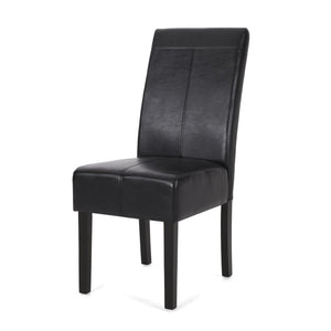 English Elm Hanford Upholstered Dining Chair Set of 2 with T-stitch Back and Tapered Legs N767P360602B