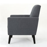 Christopher Knight Home® - Noble House - Sienna Mid Century Dark Grey Fabric Club Chair