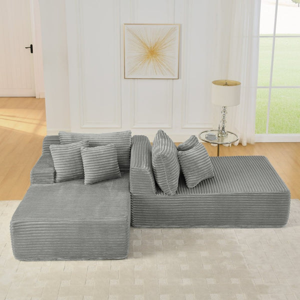 English Elm Two-Seater Lazy Sofa Lounge Chair – Plush Velvet Fabric, No Assembly, Perfect For Cozy Living Spaces W487S00348-GIGA