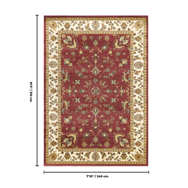 English Elm Classic All-over Traditional Pattern Area Rug Low Pile Living Room Dining Floor Cover B186P452256