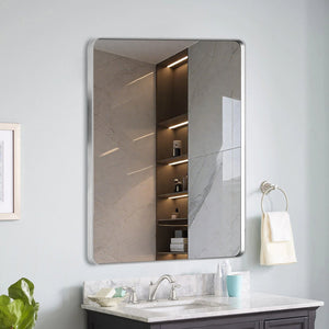 English Elm 40x36 Frameless LED Bathroom Mirror with Dimmable 3-Color Light, Anti-Fog, UL-Certified Safety Brushed Nickel T3757P347051