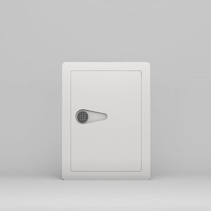 English Elm Digital Wall Hidden Safe Flat with Electronic Keypad Lock, Heavy Steel In-Wall Security Safe for Valuables and Documents Off White W396P195636