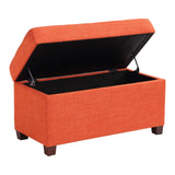 OSP Home Furnishings Storage Ottoman Tangerine