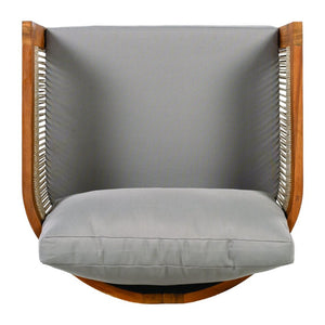 English Elm [set of 2] Acacia Hardwood Outdoor Club Chairs with Rope Weave Panels and Cushions N767P367654E_2