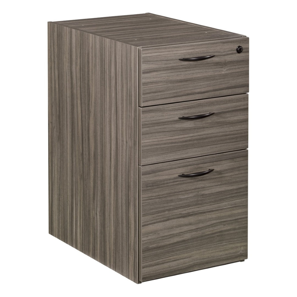 OSP Home Furnishings Napa Under Desk File Pedestal with Locking Drawers for Contemporary Office Storage NAP-65-URB