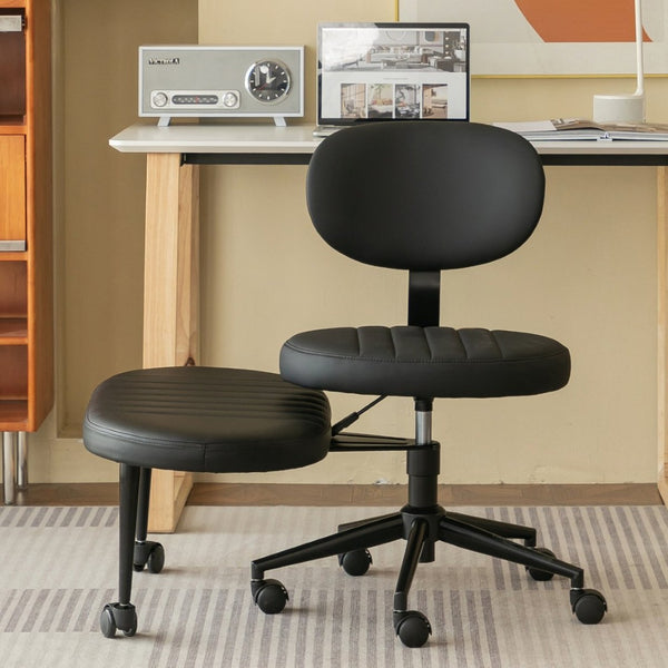 English Elm Ergonomic Cross Legged Office Chair with Lumbar Support Swivel Base and Rolling Casters W3394P419037