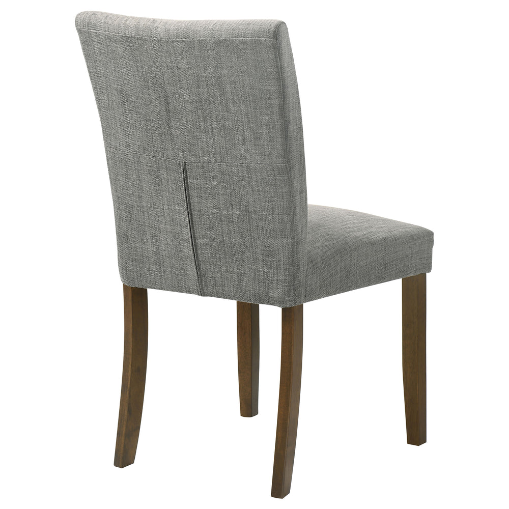English Elm 2pc Modern Upholstered Dining Side Chairs with Curved Back, Foam Cushion Comfort, Wood Legs Finish Gray 38.19 L x 14.17 W x 20.86 H B011P363269