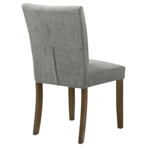 English Elm 2pc Modern Upholstered Dining Side Chairs with Curved Back, Foam Cushion Comfort, Wood Legs Finish Gray 38.19 L x 14.17 W x 20.86 H B011P363269