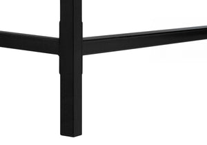 English Elm Computer Desk For Home Office - Modern Black Laminate & Metal, Space-Saving With Storage Drawers B2710P219842