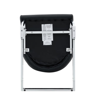 English Elm Dining Chairs Set Of 4, Modern Black Faux Leather With Gold Mesh, High-Back Comfort For Any Room W3493P356395