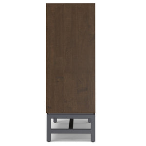 English Elm Banting Solid Wood Two Door Buffet with Metal Base for Dining or Entryway B136P439023