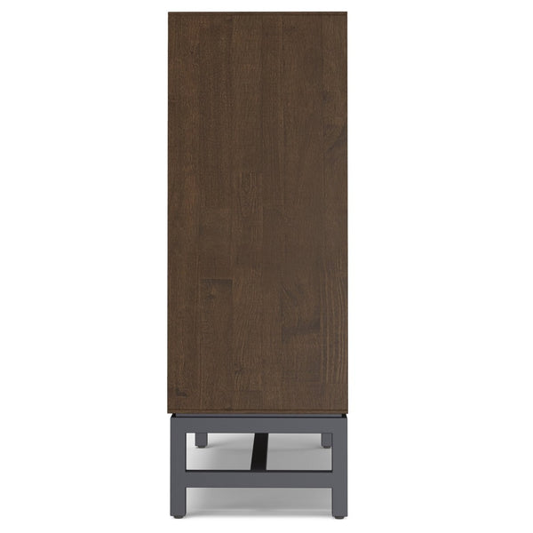 English Elm Banting Solid Wood Two Door Buffet with Metal Base for Dining or Entryway B136P439023