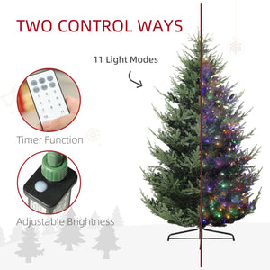 English Elm Homcom 9 Ft Prelit Nordic Pine Tree With 300 Led Lights, Remote Control, Easy Setup & Sturdy Base W2225P249639