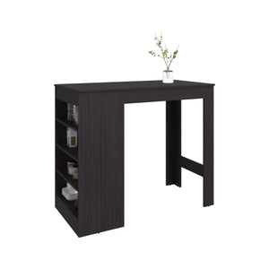 English Elm Greer Compact Counter Table with 4 Open Shelves — Space-Saving Modern Home Bar, Kitchen Island Solution B070P368059
