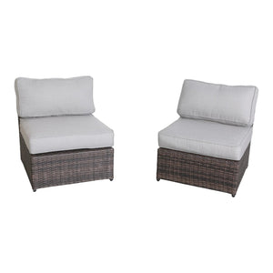 English Elm 4-Person All-Weather Wicker Patio Seating Set With Plush Cushions & Glass Top – Fully Assembled! B120S00206