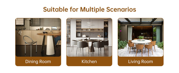 English Elm Table Modern Extendable Dining Set With 6 Black Pu Chairs – Stylish, Space-Saving Design For Gatherings W1151S04146-GIGA