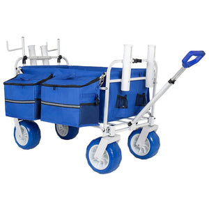 English Elm Beach Wagon Heavy Duty Folding Cart with 500lb Capacity and All Terrain Pvc Wheels W2932P412006