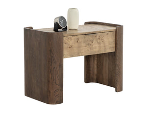 Sunpan BERYL Nightstand - Timeless Craftsmanship with Elegant Sculpted Design for Modern & Traditional Bedrooms 112545