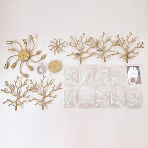 English Elm 10-light Gold Chandelier Seeded Glass Globe Fixture for Dining Room or Kitchen Island W5008P466533