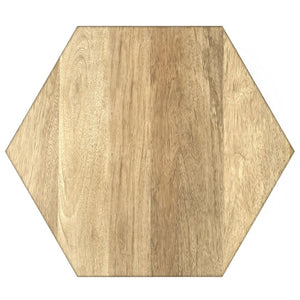 English Elm Mckinley Solid Mango Wood Geometric Side Table Sculptural Accent for Modern Living B136P419895