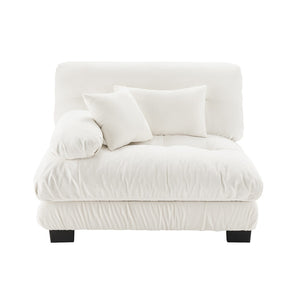 English Elm 27 Modular Left Facing Armless Sofa Section Chenille Upholstered Living Room Piece W714P253468